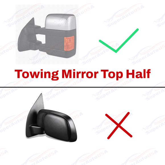 Fits 08-15 Ford F250 F350 F450 Super Duty Carbon Fiber Print Top Half Mirror Cover