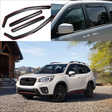 Se adapta a Subaru Forester 2019-2025, viseras para ventanas con ventilación en canal, protectores contra la lluvia, el sol y el viento, deflectores de sombra 