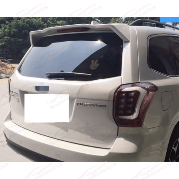 Fits 2014-2018 Subaru Forester Wind Sun Rain Matte Black Rear Roof Spoiler Wing