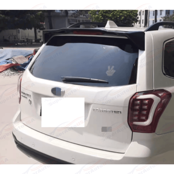 Fits 2014-2018 Subaru Forester Wind Sun Rain Matte Black Rear Roof Spoiler Wing