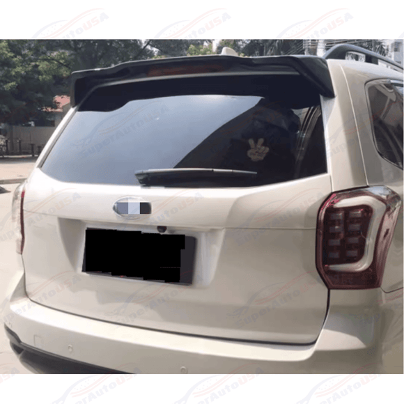 Fits 2014-2018 Subaru Forester Wind Sun Rain Matte Black Rear Roof Spoiler Wing