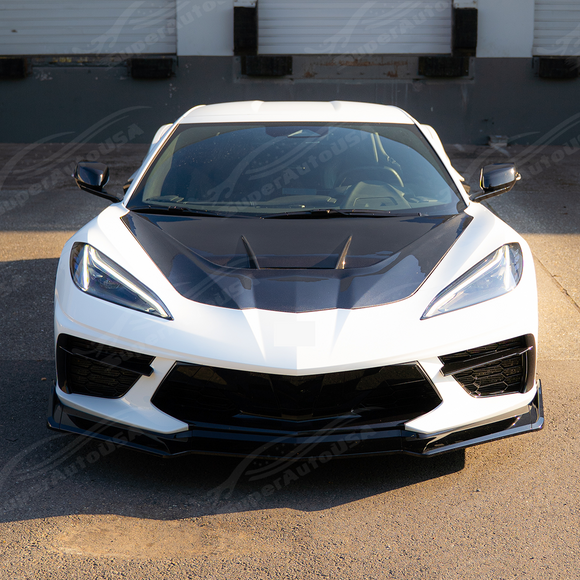 Carbon Fiber ZR1 Style Car Hood Cover For 20-26 Chevrolet Corvette C8