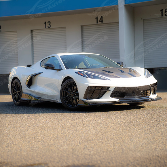 Carbon Fiber ZR1 Style Car Hood Cover For 20-26 Chevrolet Corvette C8