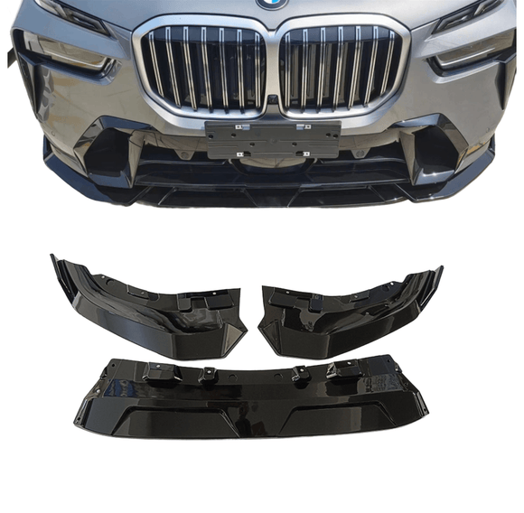 For 2022-2024 BMW G07 X7 LCI Gloss Black Front Bumper Lip