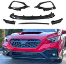 Fit 2022-2025 Subaru WRX VB REAL Carbon Fiber Lip Front Bumper Cover Molding Trim Set-1