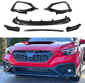 Fit 2022-2025 Subaru WRX VB REAL Carbon Fiber Lip Front Bumper Cover Molding Trim Set