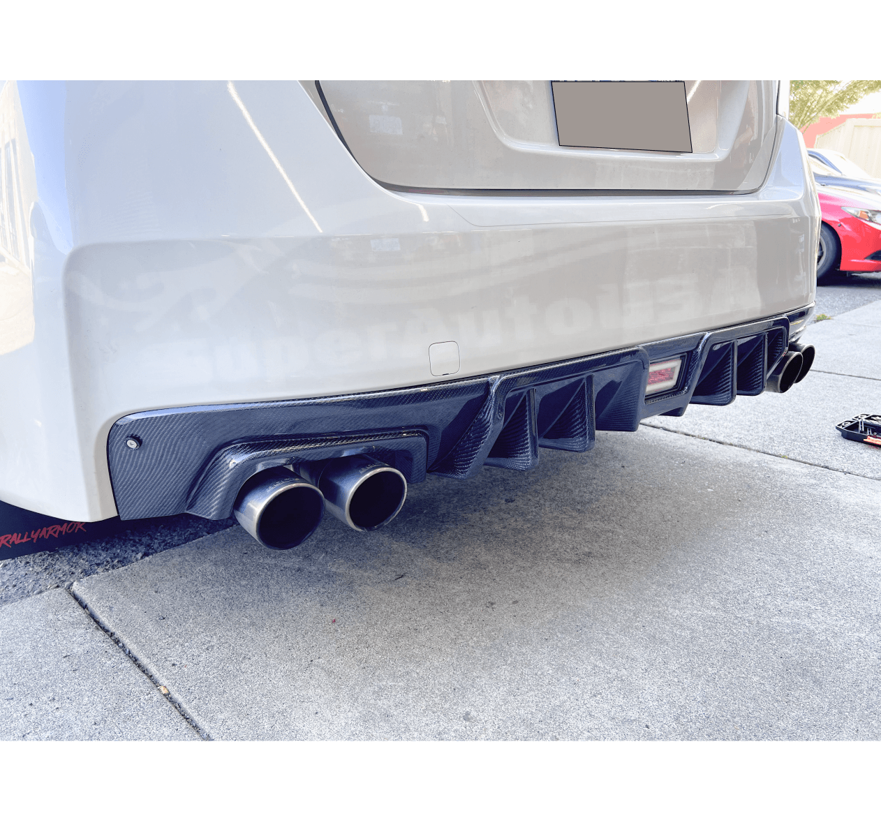 2020 Subaru WRX STI Premium carbon fiber shark fin style rear diffuser