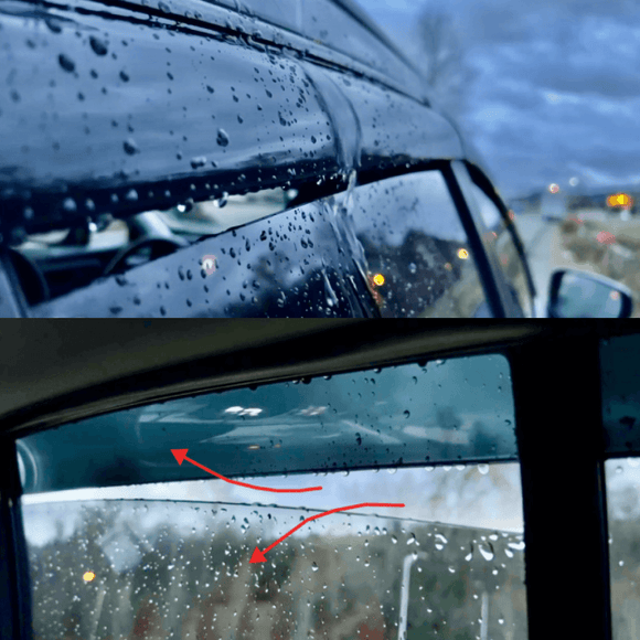 Se adapta a Nissan Rogue Sport 2017-2022, viseras para ventanas con ventilación de canal exterior, protectores contra la lluvia, el sol y el viento, deflectores de sombra 