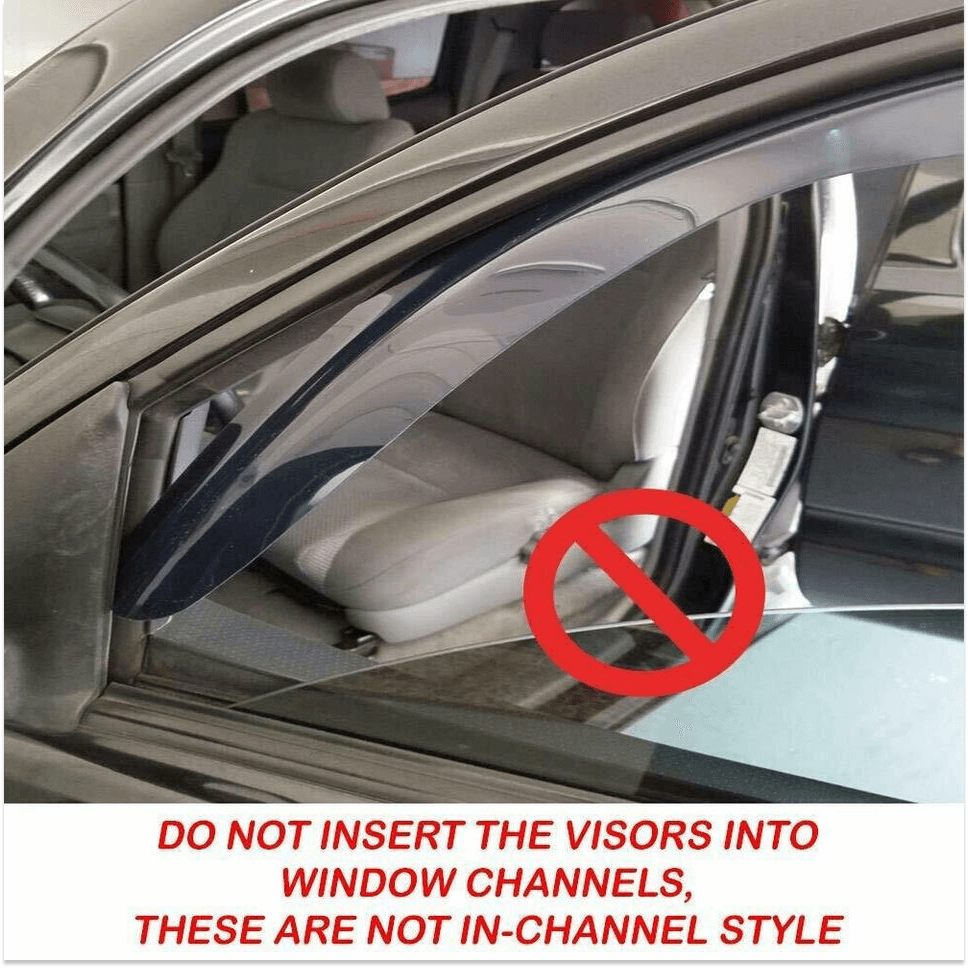 Fit 2017-2022 Nissan Rogue Sport Out-Channel Vent Window Visors Rain Sun Wind Guards Shade Deflectors