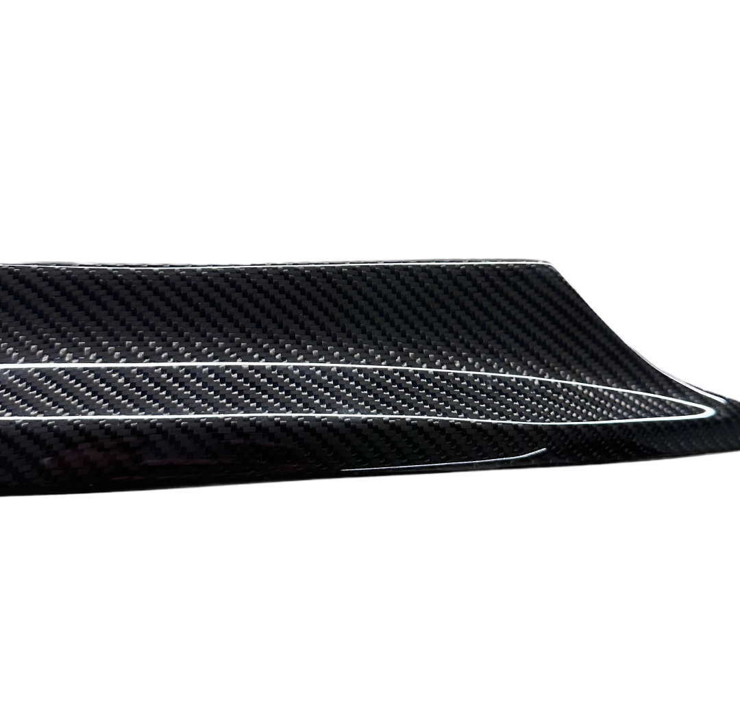 Fit 2022-2024 Subaru WRX True Carbon Fiber Lip Front Bumper Cover Molding Trim Set