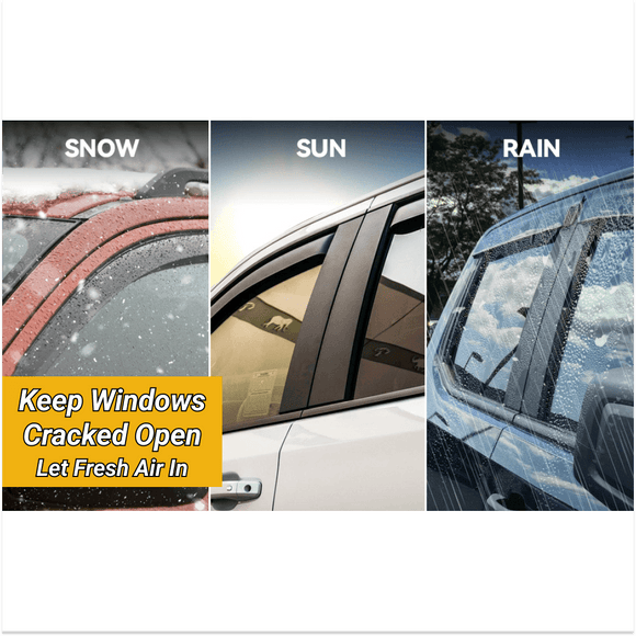 Se adapta a Nissan Rogue Sport 2017-2022, viseras para ventanas con ventilación de canal exterior, protectores contra la lluvia, el sol y el viento, deflectores de sombra 