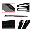 Side angle of BMW 4 Series G26 showing the Side Body Skirts Kit in gloss black, blending seamlessly with the car’s design for a lower, sportier profile