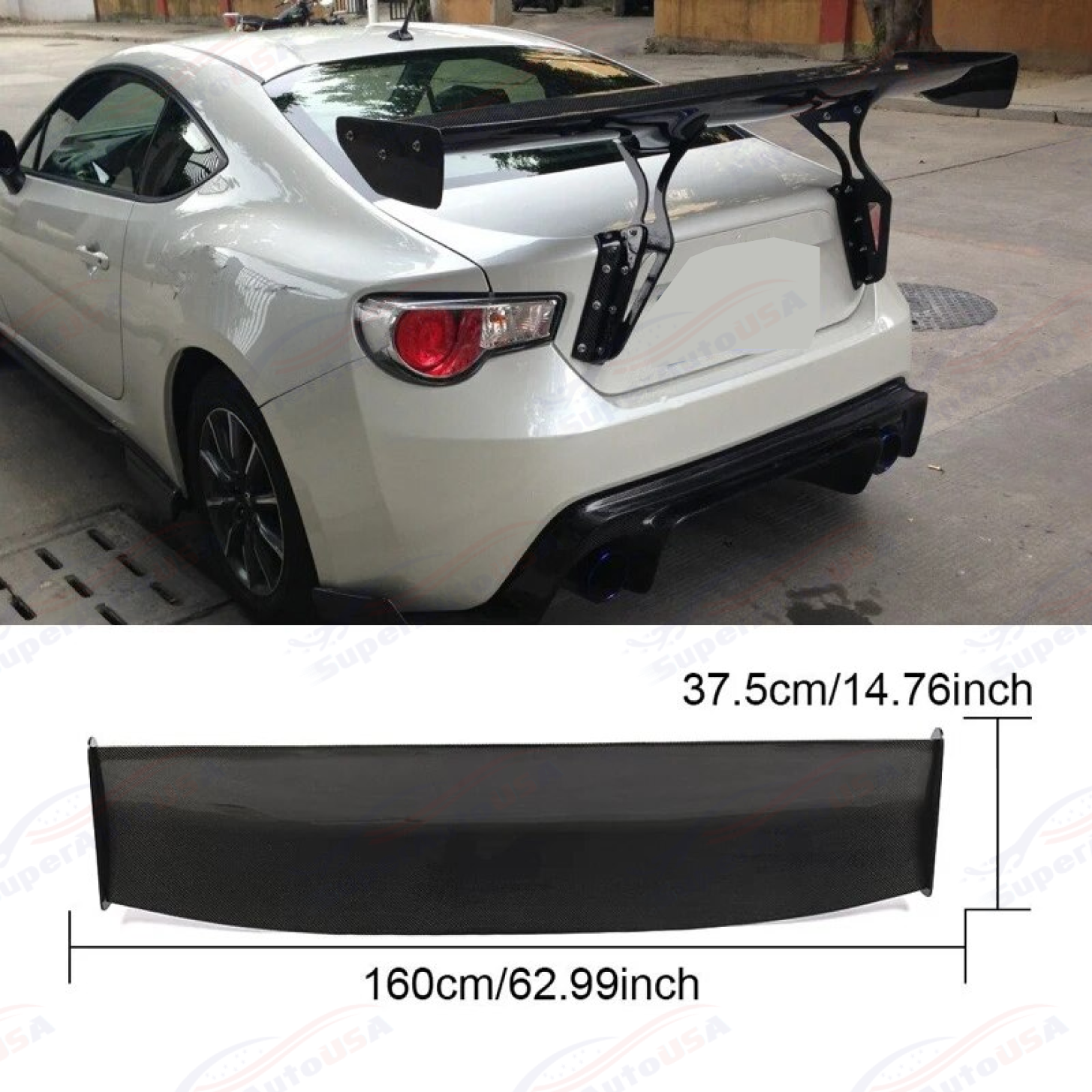 Fit For 2012-2021 Toyota 86 Subaru BRZ Scion FR-S Real Carbon Fiber Trunk Rear Spoiler Wing