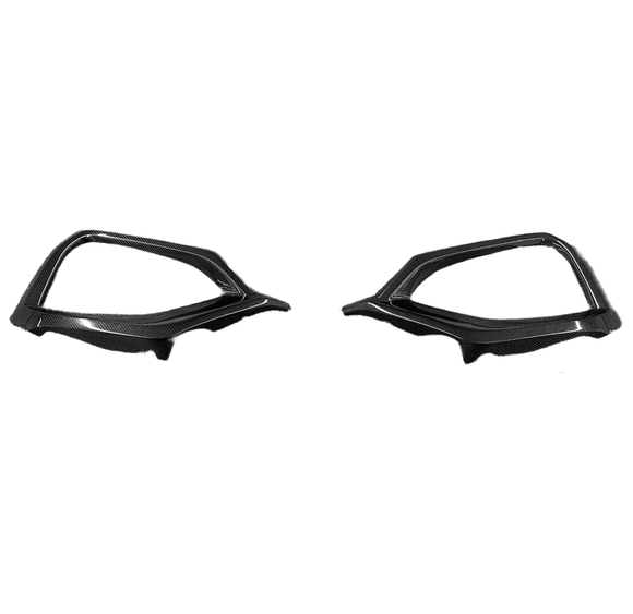 Fit 2022-2025 Subaru WRX VB REAL Carbon Fiber Lip Front Bumper Cover Molding Trim Set