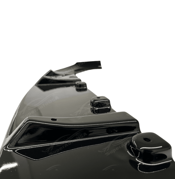 Elegant view of the BMW 5 Series G30 with a gloss black front splitter spoiler lip, enhancing the car's aerodynamic appeal