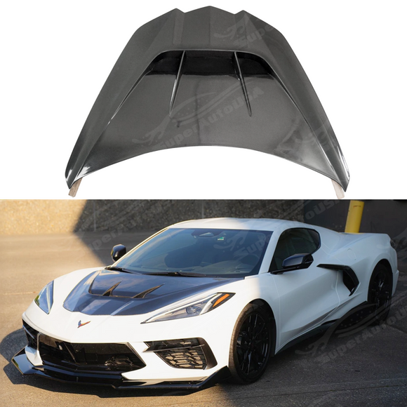 Carbon Fiber ZR1 Style Car Hood Cover For 20-26 Chevrolet Corvette C8