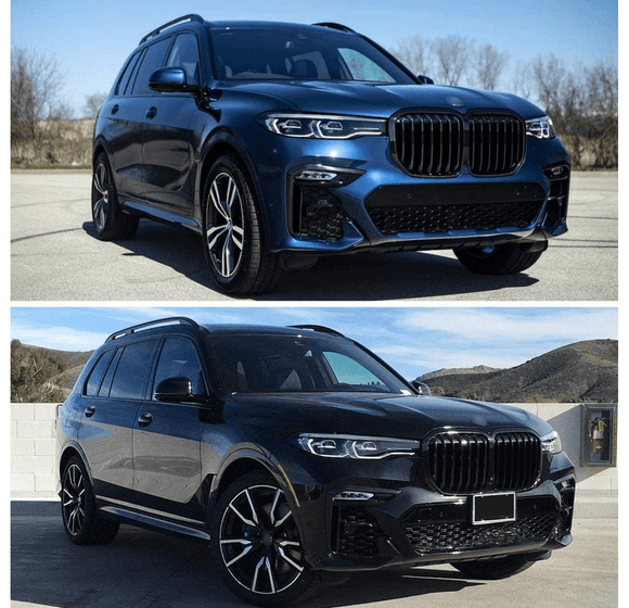 For BMW X7 G07 M Performance 2019-2022 Glossy Black Front Bumper Grille