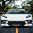 Corvette C8 at night with illuminated sequential LED DRL light bar bezel