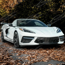 Detailed carbon fiber weave on the C8 LED DRL light bar bezel