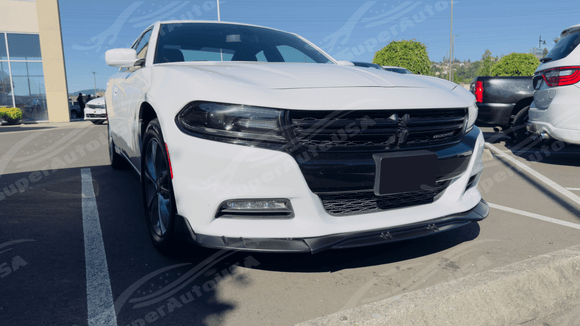 Se adapta al alerón de parachoques delantero negro Dodge Charger SXT 2011-2023 