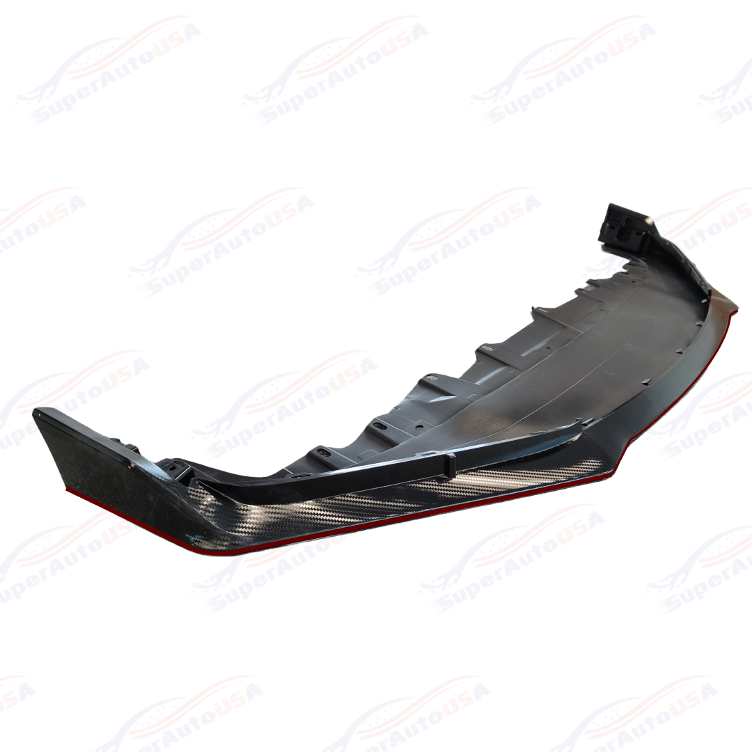 Carbon Fiber Print Front Splitter Spoiler Lower Bumper Lip For 2017 ...