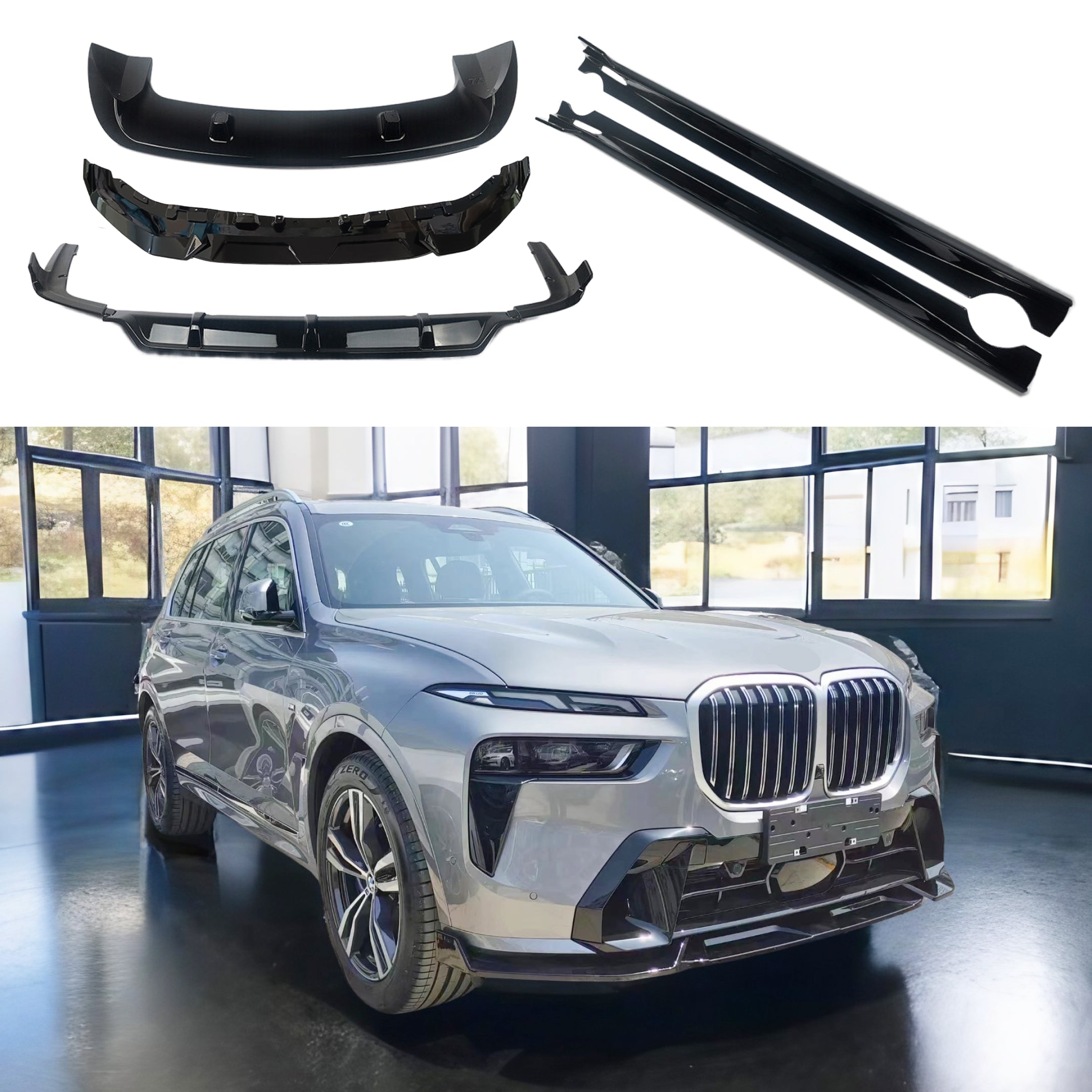 Fits 2023-2025 BMW G07 X7 LCI Gloss Black M Performance Style Full Body Kit