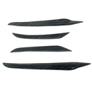 Dynamic perspective of the BMW 3 Series G20 with its Gloss Black Front Side Splitter Canard Fins Set, illustrating the improved sporty silhouette