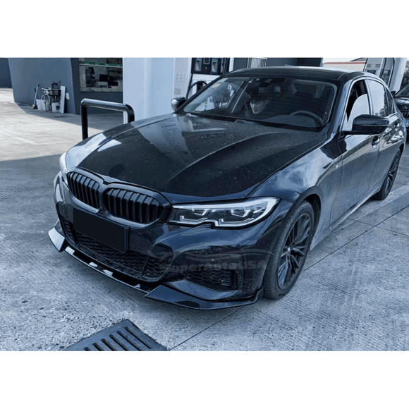 For 2019-2022 BMW 3 Series G20 Gloss Black Front Bumper Lip Spoiler 1 Pc