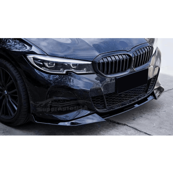 For 2019-2022 BMW 3 Series G20 Gloss Black Front Bumper Lip Spoiler 1 Pc