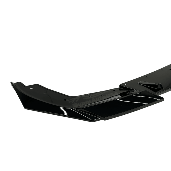 2019 BMW 3 Series G20 featuring a sleek and stylish Gloss Black Front Lip, designed to improve airflow and vehicle dynamics