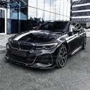 For 2019-2022 BMW 3 Series G20 Gloss Black Front Bumper Lip Spoiler-16