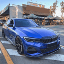 For 2019-2022 BMW 3 Series G20 Gloss Black Front Bumper Lip Spoiler-4