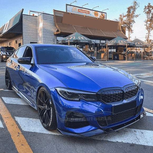 For 2019-2022 BMW 3 Series G20 Gloss Black Front Bumper Lip Spoiler