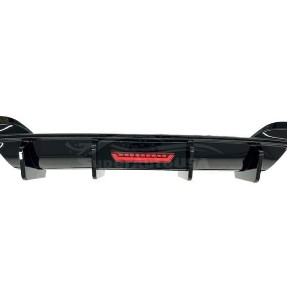 2021 BMW 3 Series G20 adorned with a Gloss Black Rear Diffuser and Corner Splitter, optimizing air flow and providing a sharp, modern finish to the vehicle’s rear