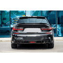 Fits 2019-2022 BMW 3 Series G20 Gloss Black Rear Diffuser with Rear Corner Splitter-12