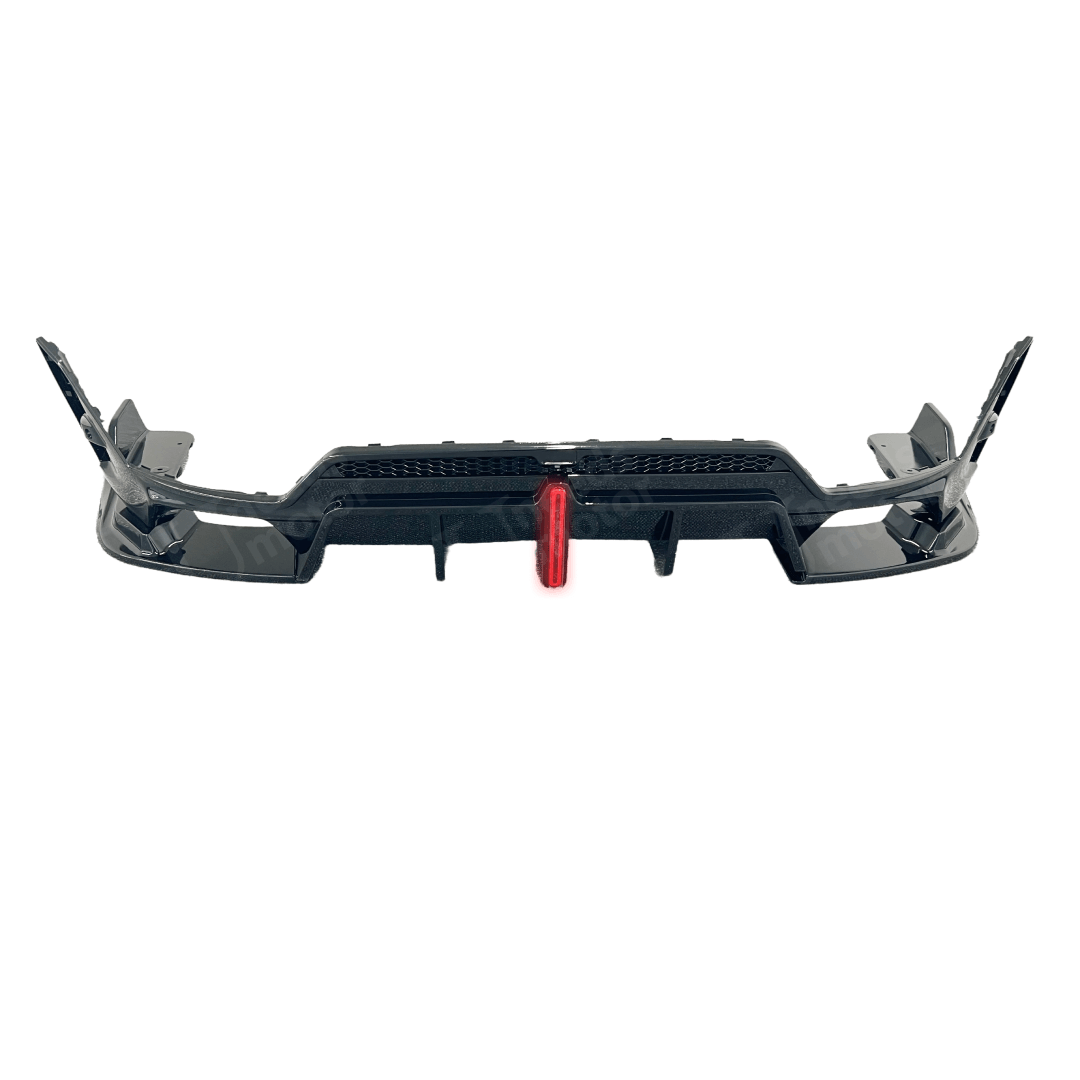 Super Sports Rear Diffuser VTEN Rear Diffuser Gloss Black w/LED Light For BMW G20 LCI 2023-2026 ...