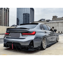 Difusor trasero negro brillante con luz LED para BMW Serie 3 G20 LCI 330i M-Sport 2023-2024 -3