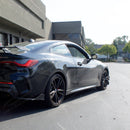 Fits 2021-2025 BMW G22/G23 430i/M440i 4 Series CSL Style Real Carbon Fiber Side Skirt Front Lip-8