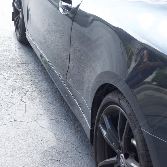 Fits 2021-2025 BMW G22/G23 430i/M440i 4 Series CSL Style Real Carbon Fiber Side Skirt Front Lip