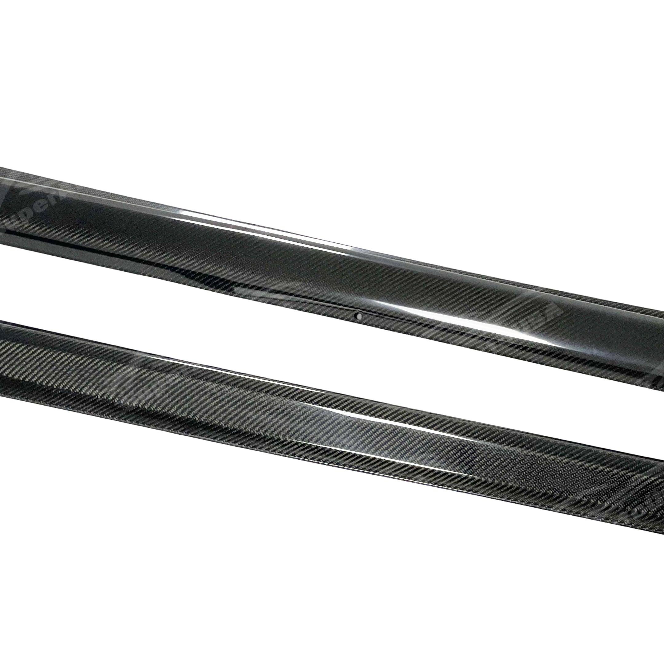 Fits 2021-2025 BMW G22/G23 430i/M440i 4 Series CSL Style Real Carbon Fiber Side Skirt Front Lip