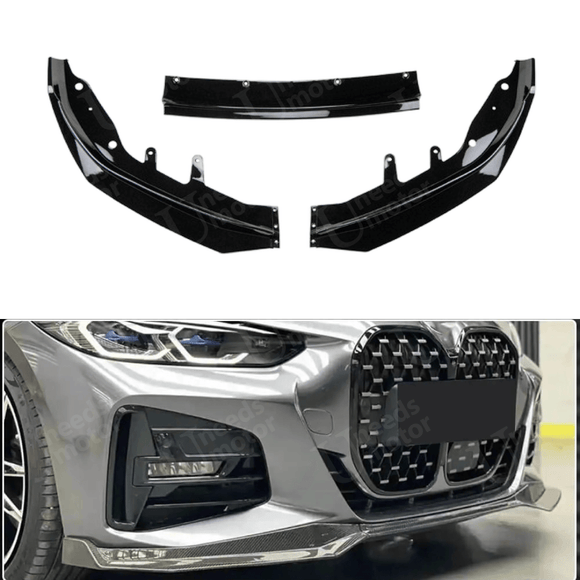 BMW G22 430i MP Style Gloss Black Front Lip Spoiler