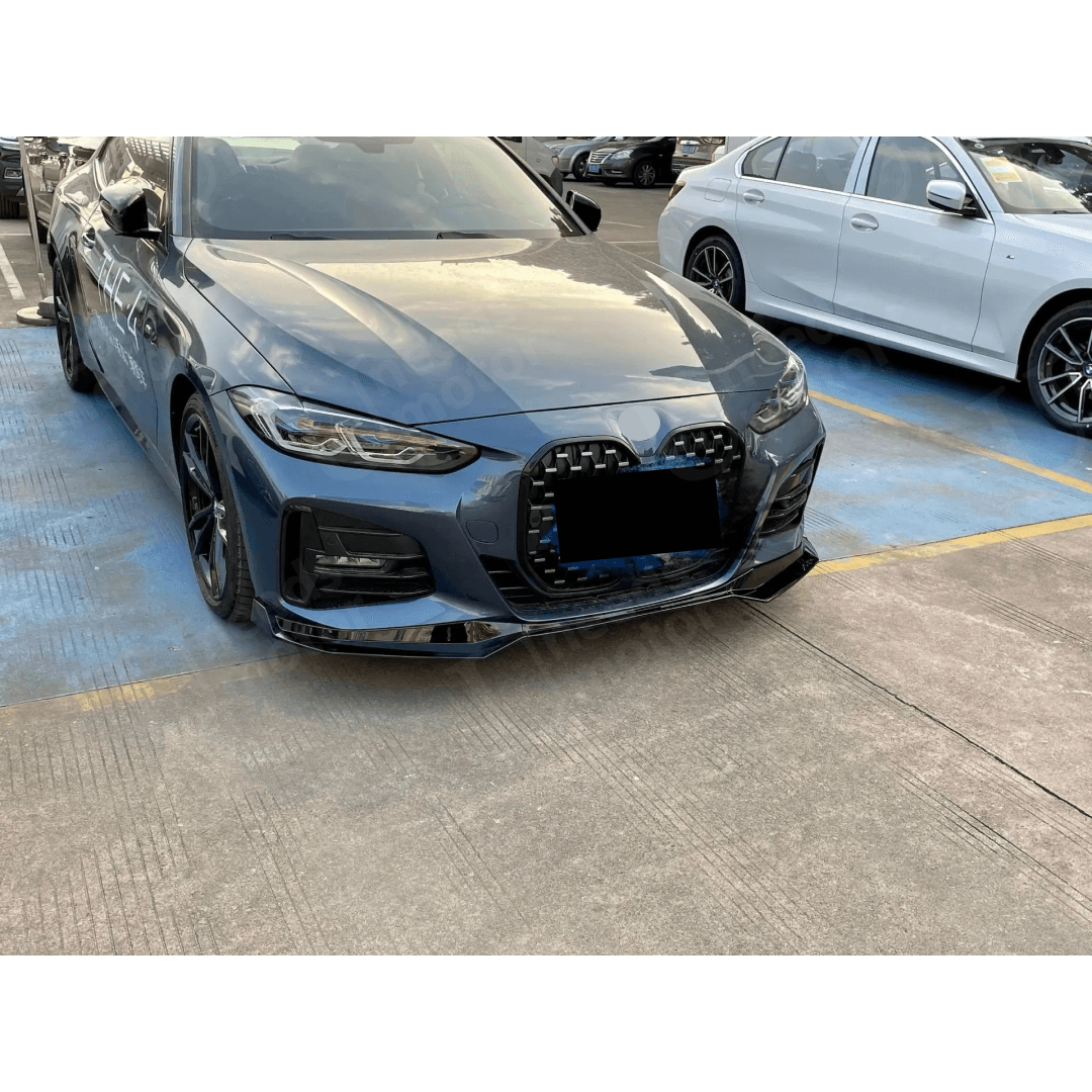 Fits 2021-2024 BMW G22 G23 430i M440i MP Style Gloss Black Front Lip S ...