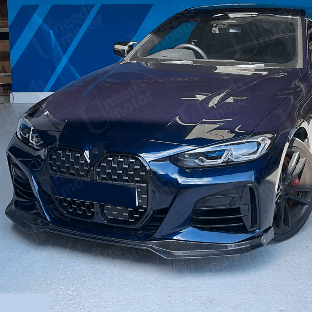 Fits 2021-2024 BMW G22 G23 430i M440i MP Style Gloss Black Front Lip S ...