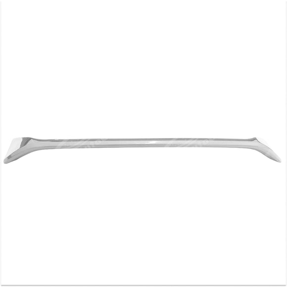 Side angle of the Fits Kia Stinger with Ceramic Silver Metallic Scorpion GT Style Rear Trunk Spoiler Wing, demonstrating the spoiler's contribution to a streamlined look.