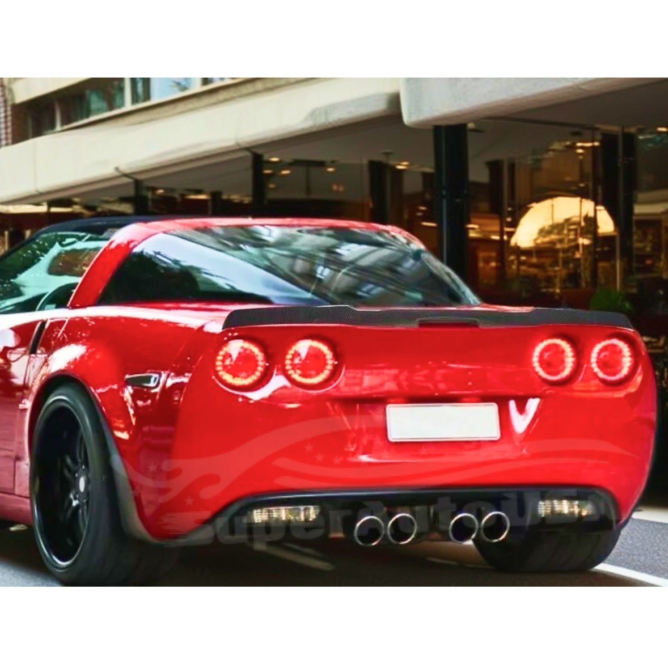 Rear Spoiler Wing with Removable Gurney Flap for 2005 Corvette C6