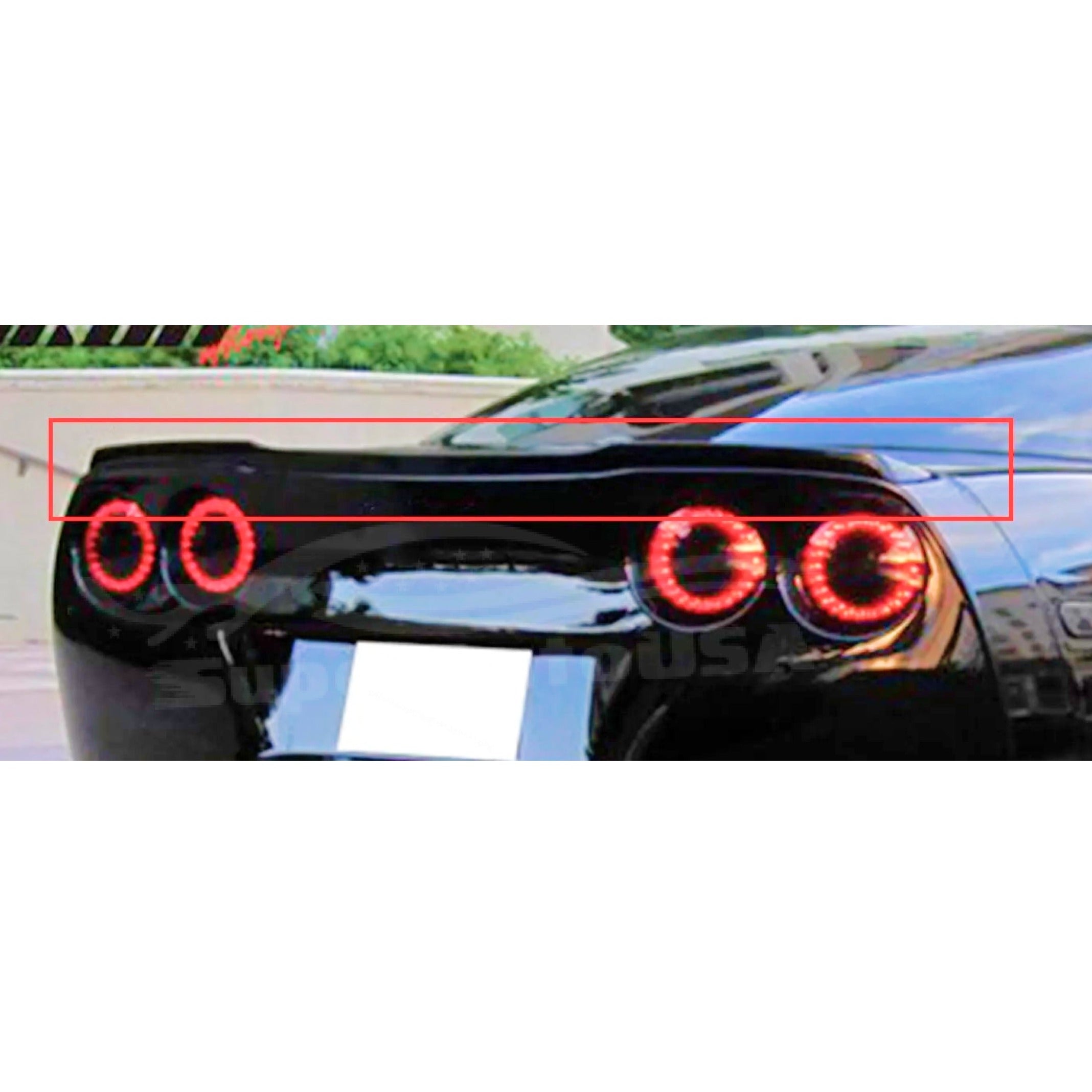 Rear Spoiler Wing with Removable Gurney Flap for 2012 Corvette C6