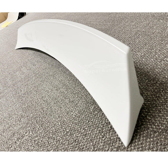 Artistic shot of the WRX STI 2022-2024 featuring the Ceramic White Rear Duckbill Spoiler Wing, blending performance with aesthetic appeal.