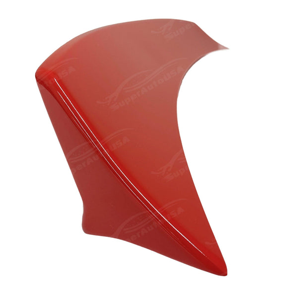 Rear view of the WRX STI 2022-2024 equipped with a Duckbill Rear Spoiler Paint Matched to Ignition Red, showcasing a bold and aggressive look.