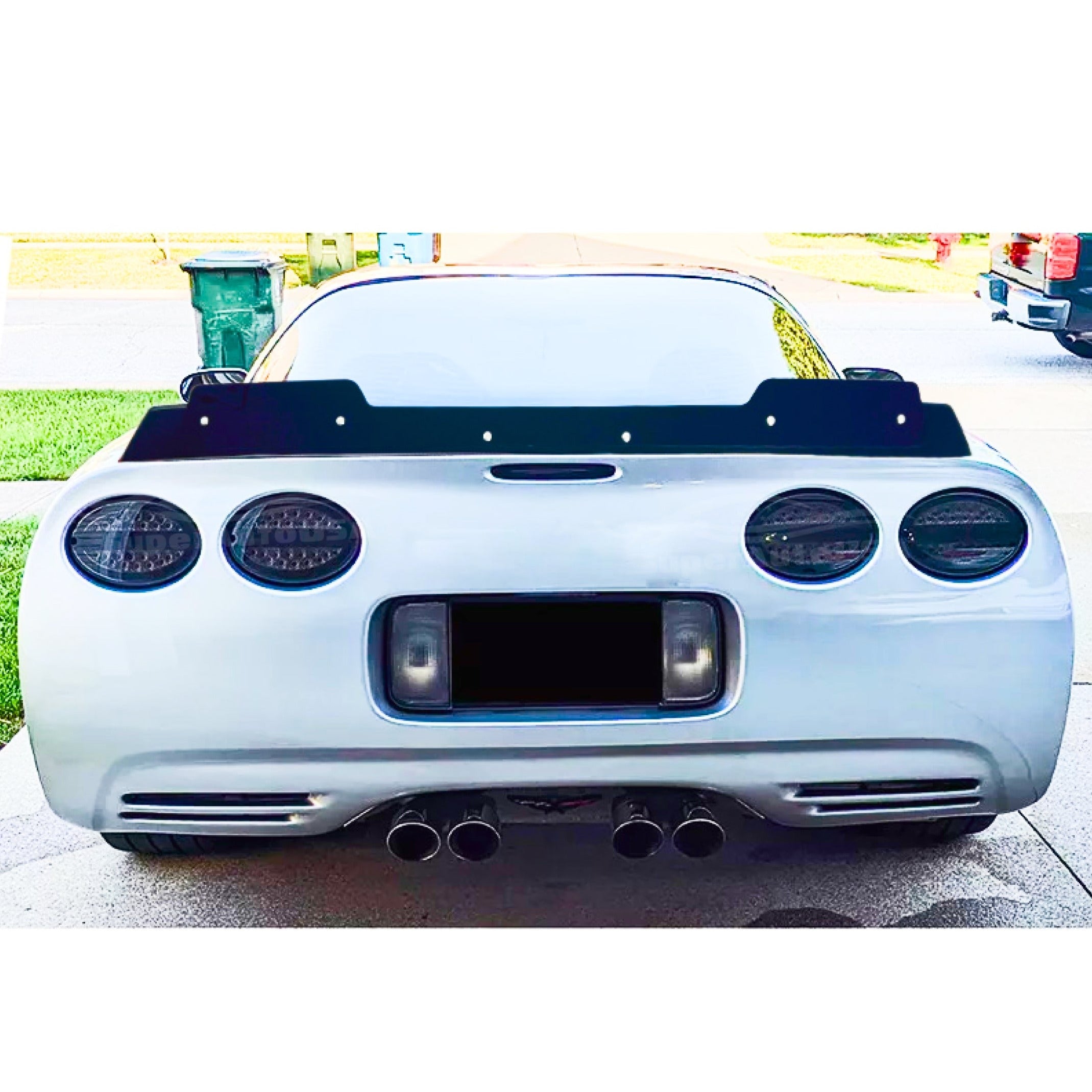 ZR1 Style Extended Rear Spoiler Wing with Removable Gurney Flap for 1998 Chevrolet Corvette C5