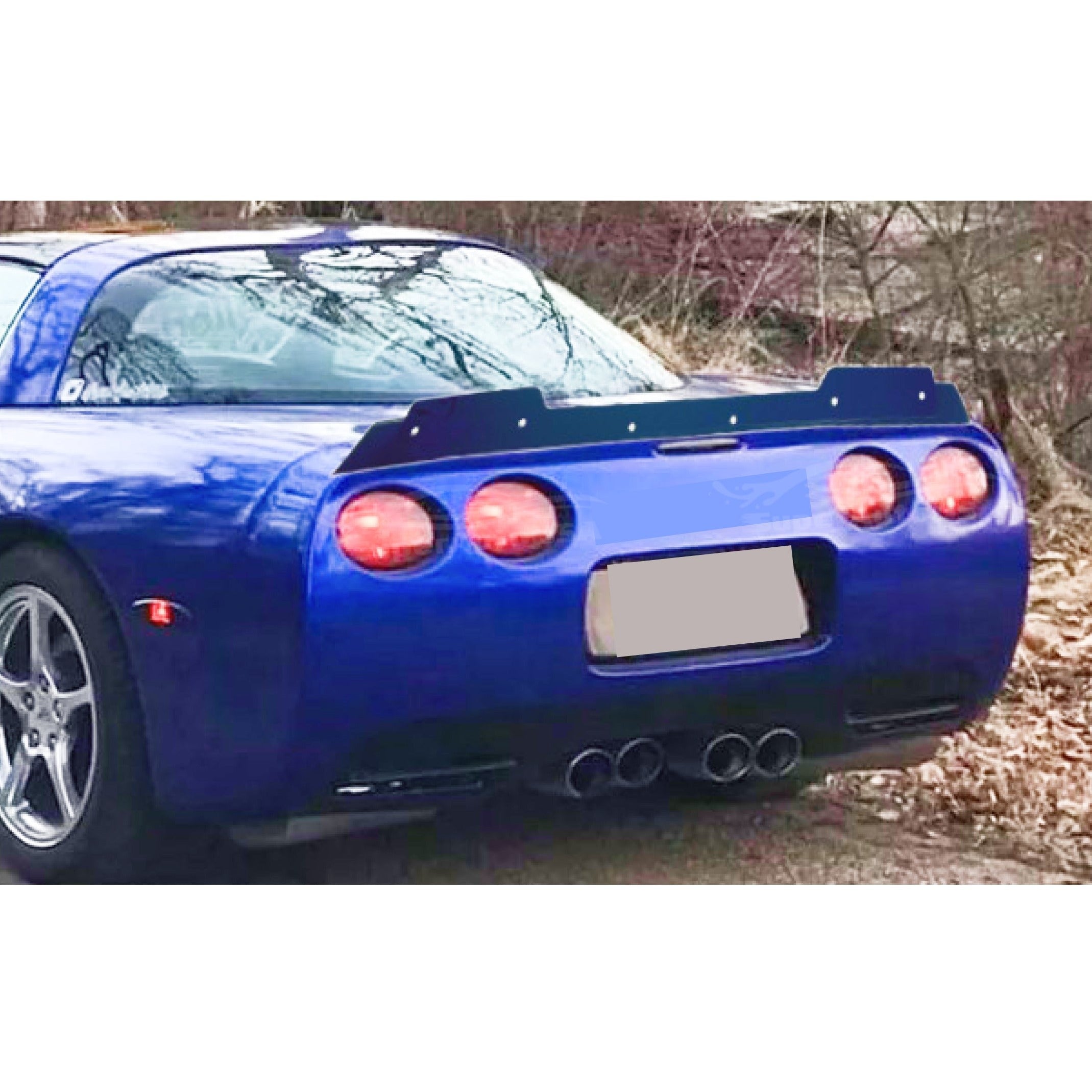 ZR1 Style Extended Rear Spoiler Wing with Removable Gurney Flap for 1997 Chevrolet Corvette C5